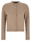 Fabiana Filippi Beige Virgin Wool Cardigan