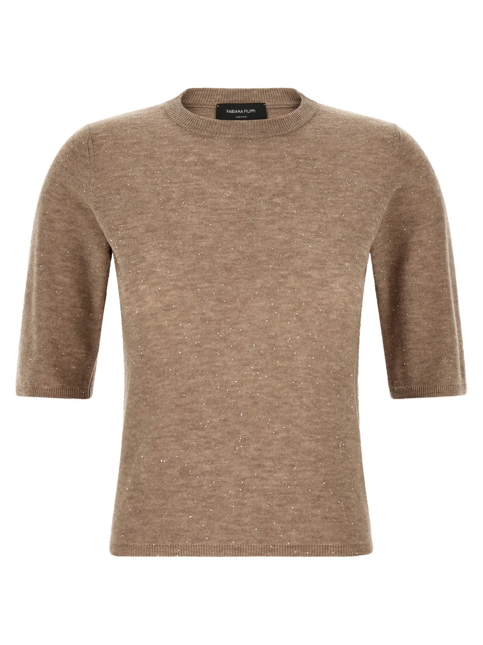 Fabiana Filippi Beige Wool T-Shirt