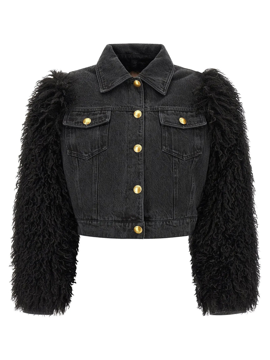 Twinset Black Cotton Denim Jacket
