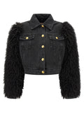 Twinset Black Cotton Denim Jacket