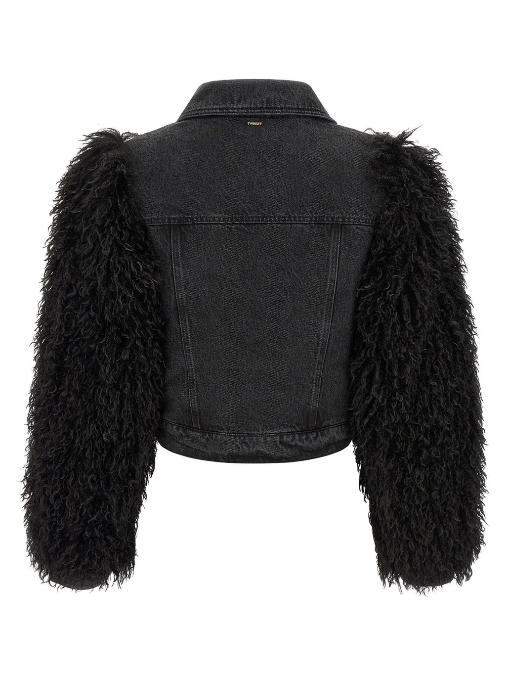 Twinset Black Cotton Denim Jacket