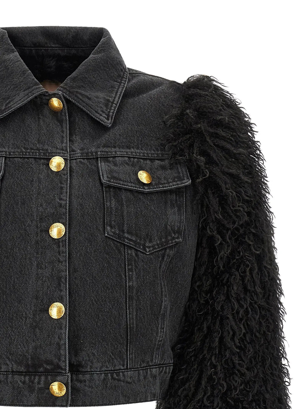 Twinset Black Cotton Denim Jacket