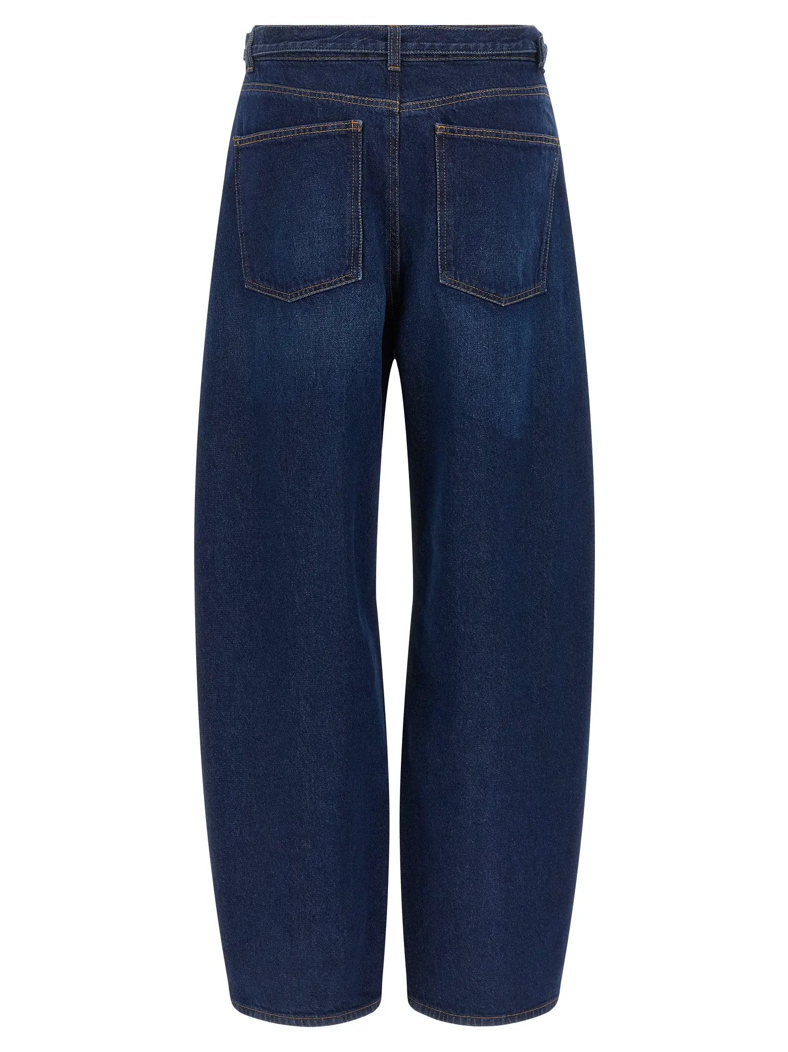 Twinset Blue Cotton High-Waisted Jean