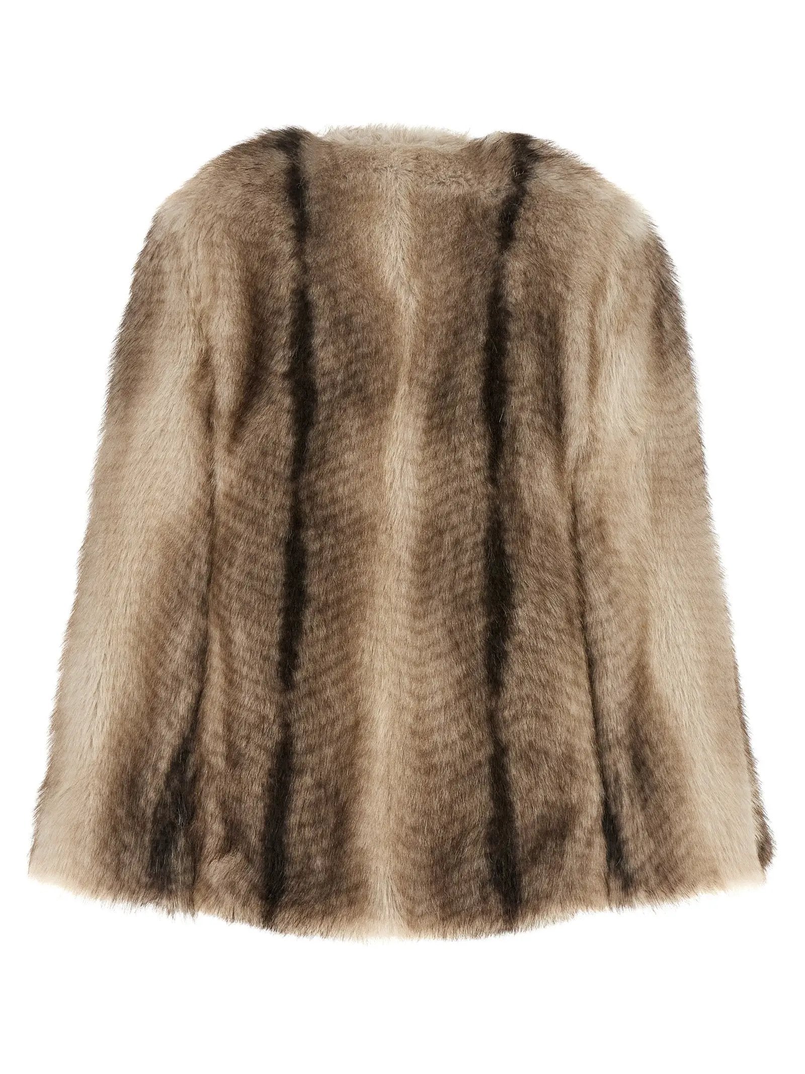 Twinset Brown Polyester Full-Length Jacket