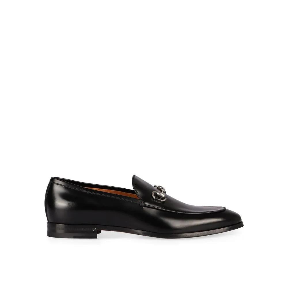 Gucci Black Calfskin Slip-On Loafers
