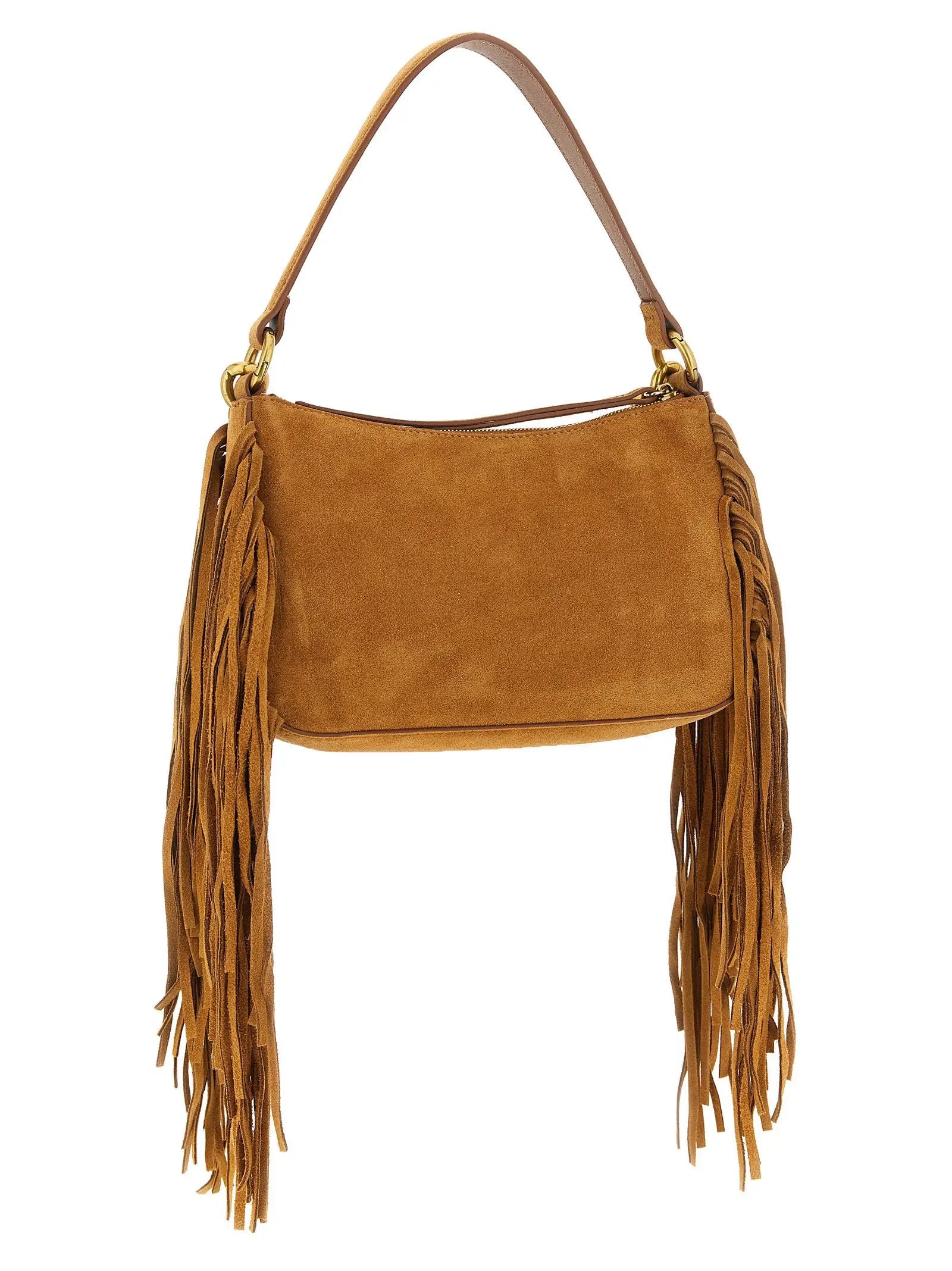 Sac bandoulière Twinset en cuir marron