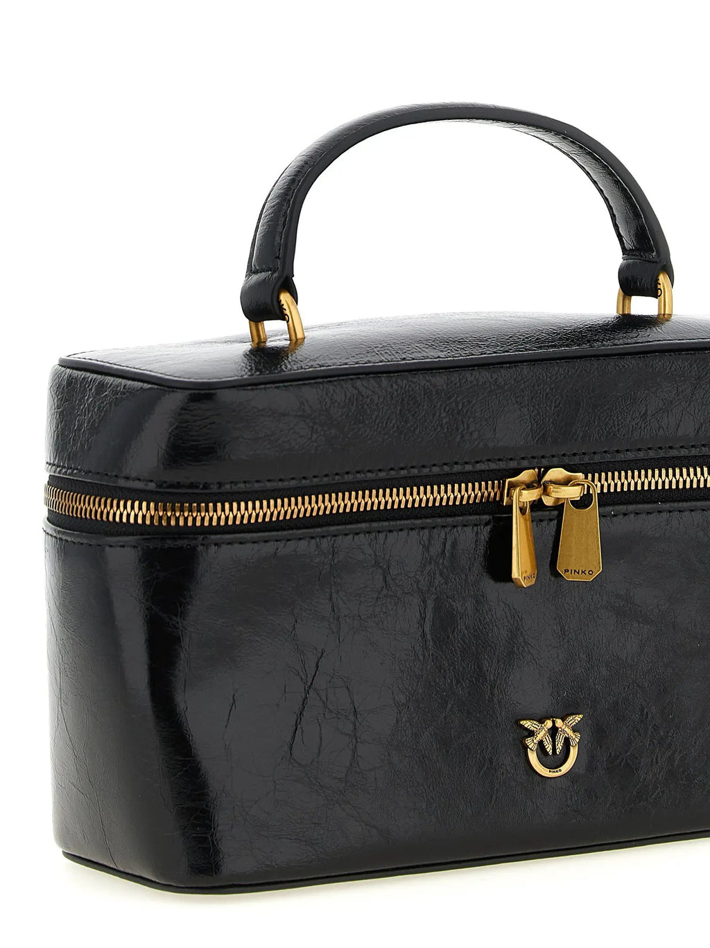 PINKO Black Calfskin Handbag