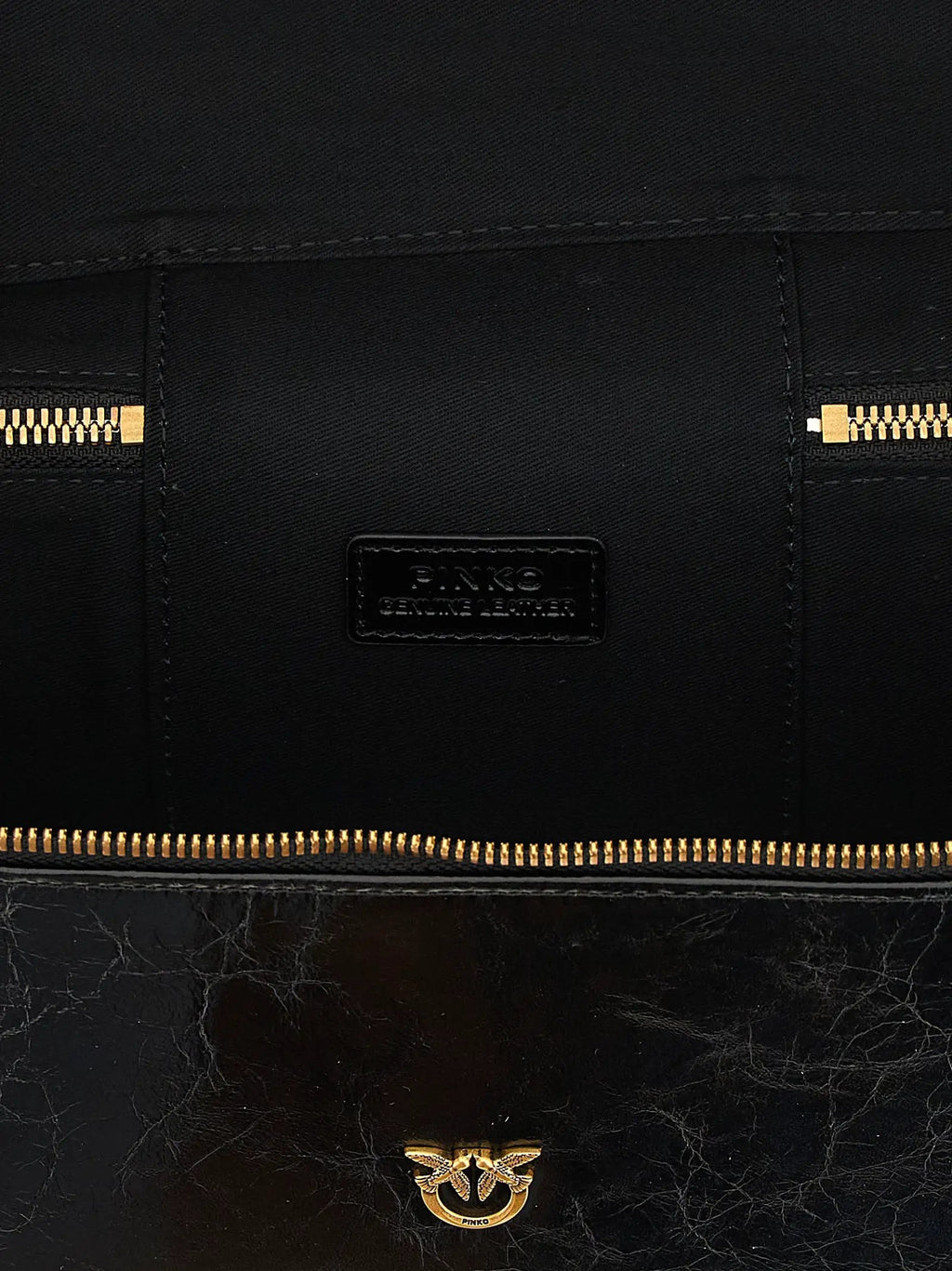 PINKO Black Calfskin Handbag