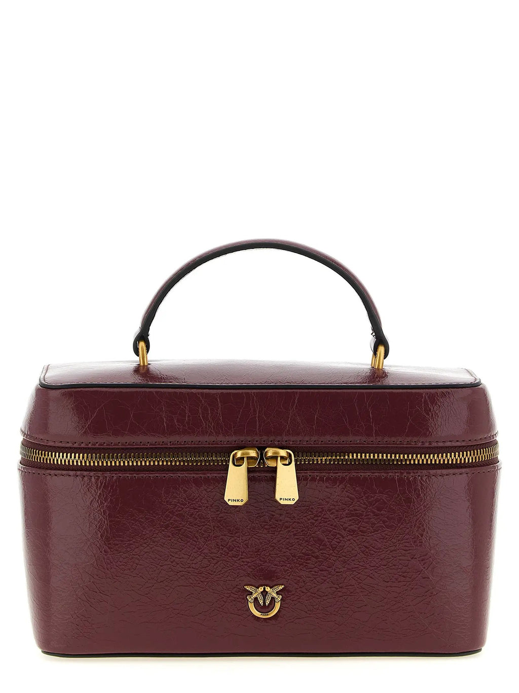 PINKO Bordeaux Calfskin Handbag