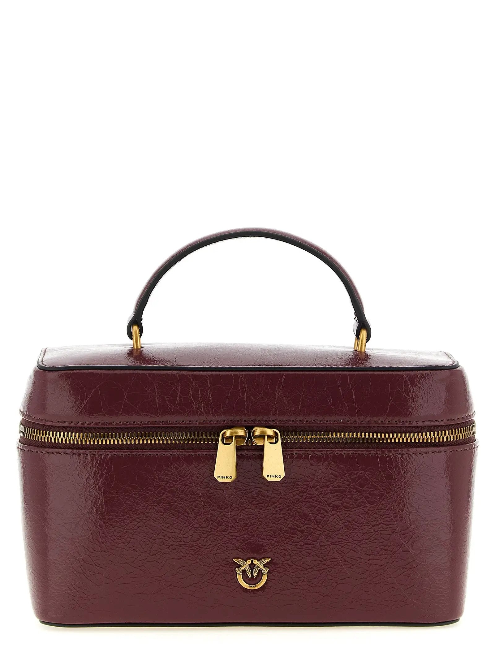 PINKO Bordeaux Calfskin Handbag