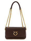 PINKO Brown Lamb Leather Shoulder Bag