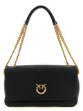 PINKO Black Lamb Leather Shoulder Bag
