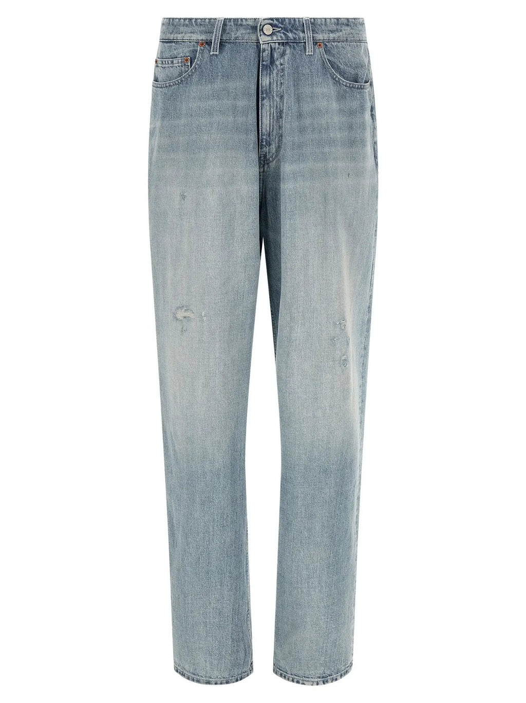 MM6 Maison Margiela Blue Cotton Straight-Leg Jeans