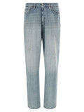 MM6 Maison Margiela Blue Cotton Straight-Leg Jeans