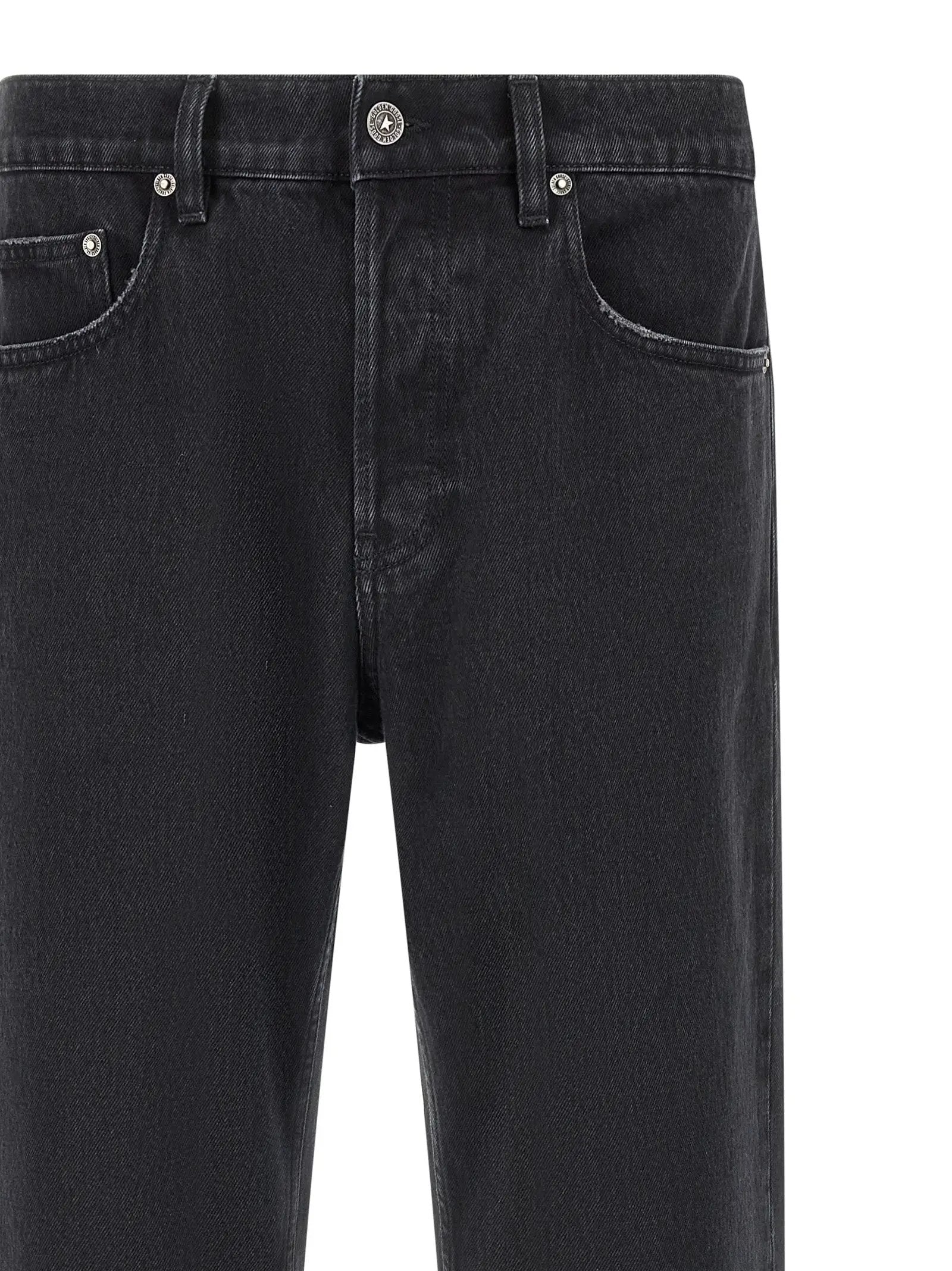 Golden Goose Black Cotton Straight-Leg Jeans
