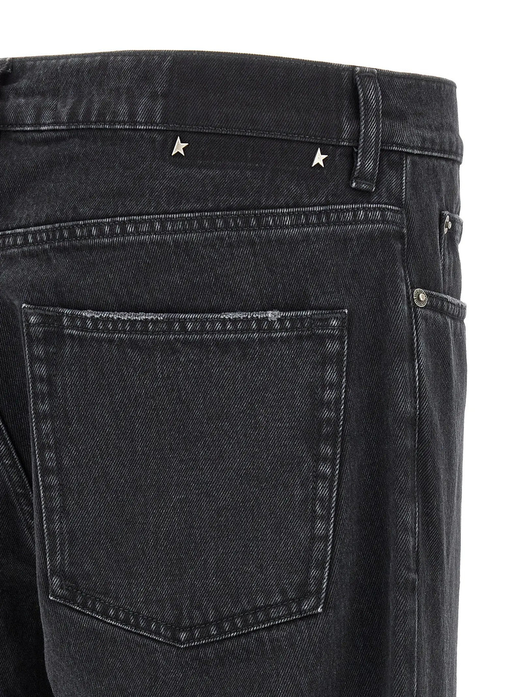 Golden Goose Black Cotton Straight-Leg Jeans