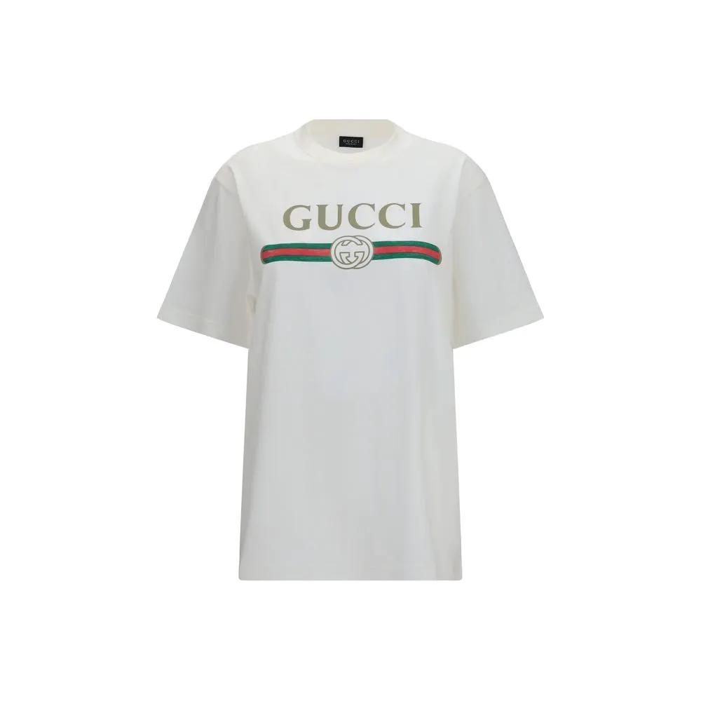 T-shirt Gucci en coton blanc