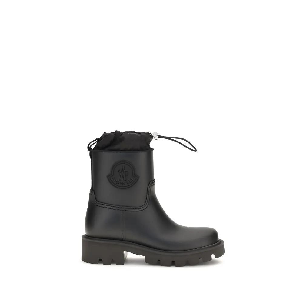 Moncler Black Pvc Rain Boots