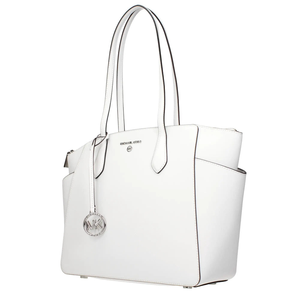 Sac bandoulière en cuir blanc Michael Kors