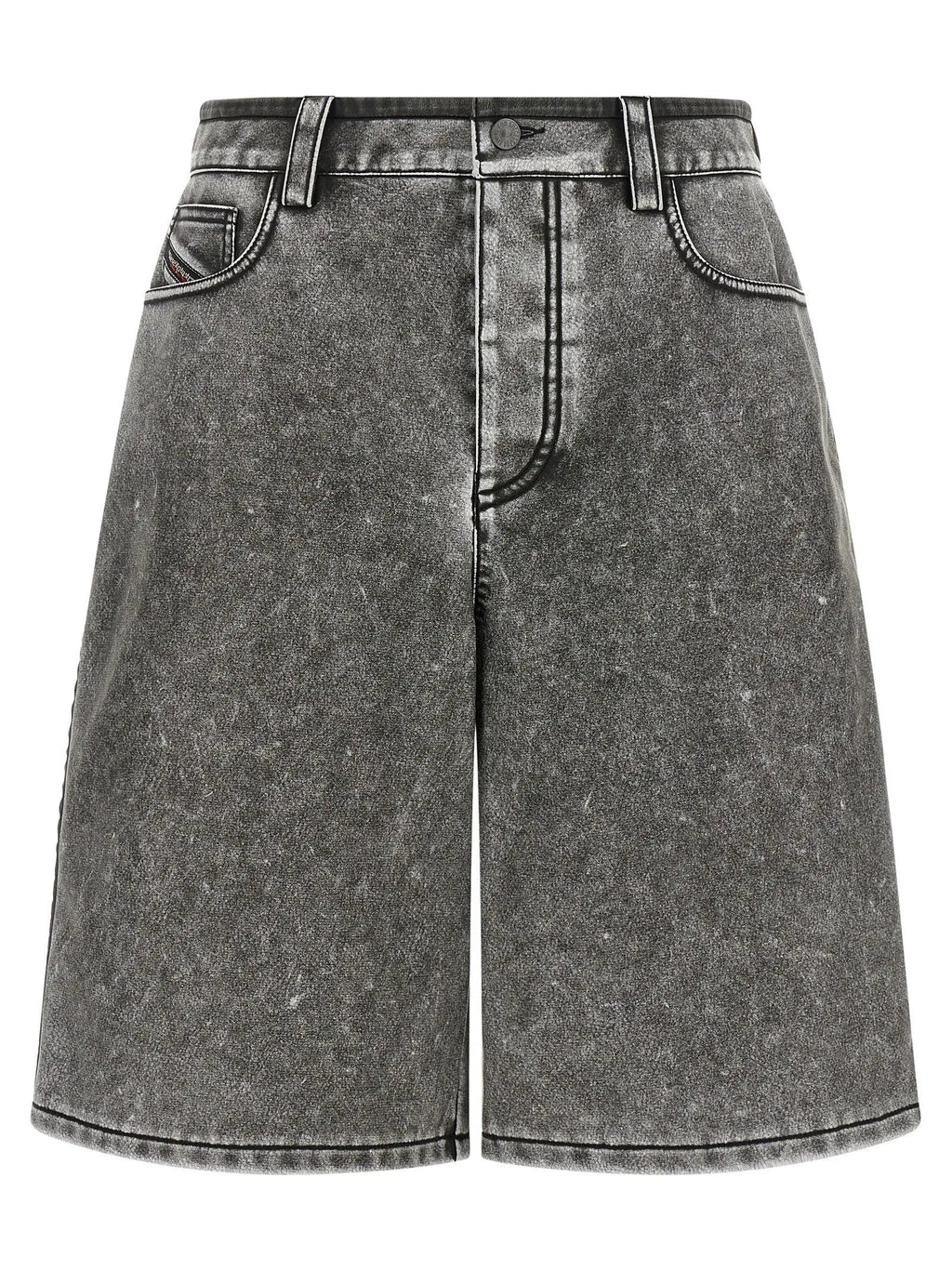 Diesel Gray Polyethylene Bermuda Shorts