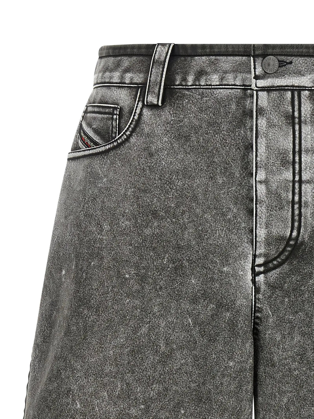 Diesel Gray Polyethylene Bermuda Shorts
