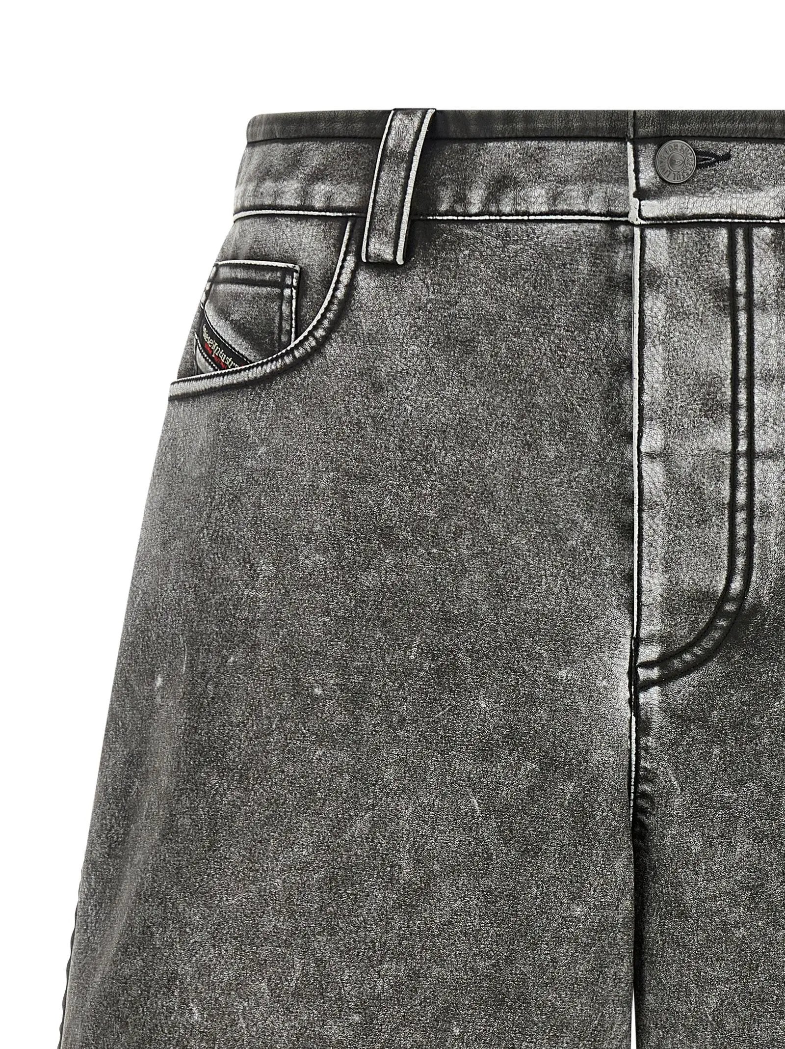 Diesel Gray Polyethylene Bermuda Shorts