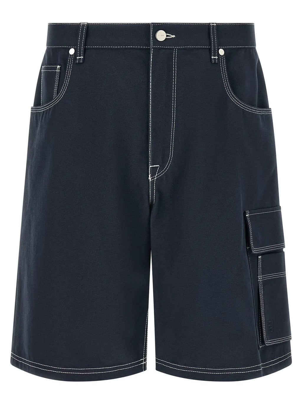 Short bermuda en coton bleu Fendi