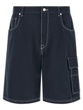 Short bermuda en coton bleu Fendi