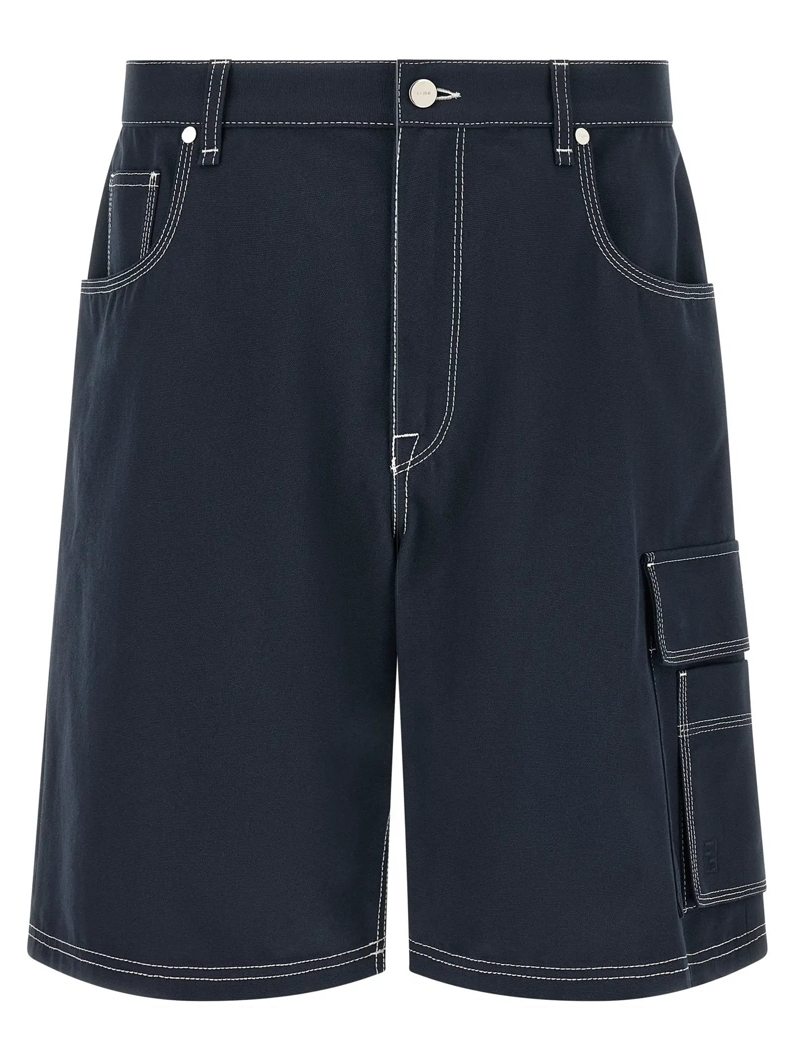 Short bermuda en coton bleu Fendi