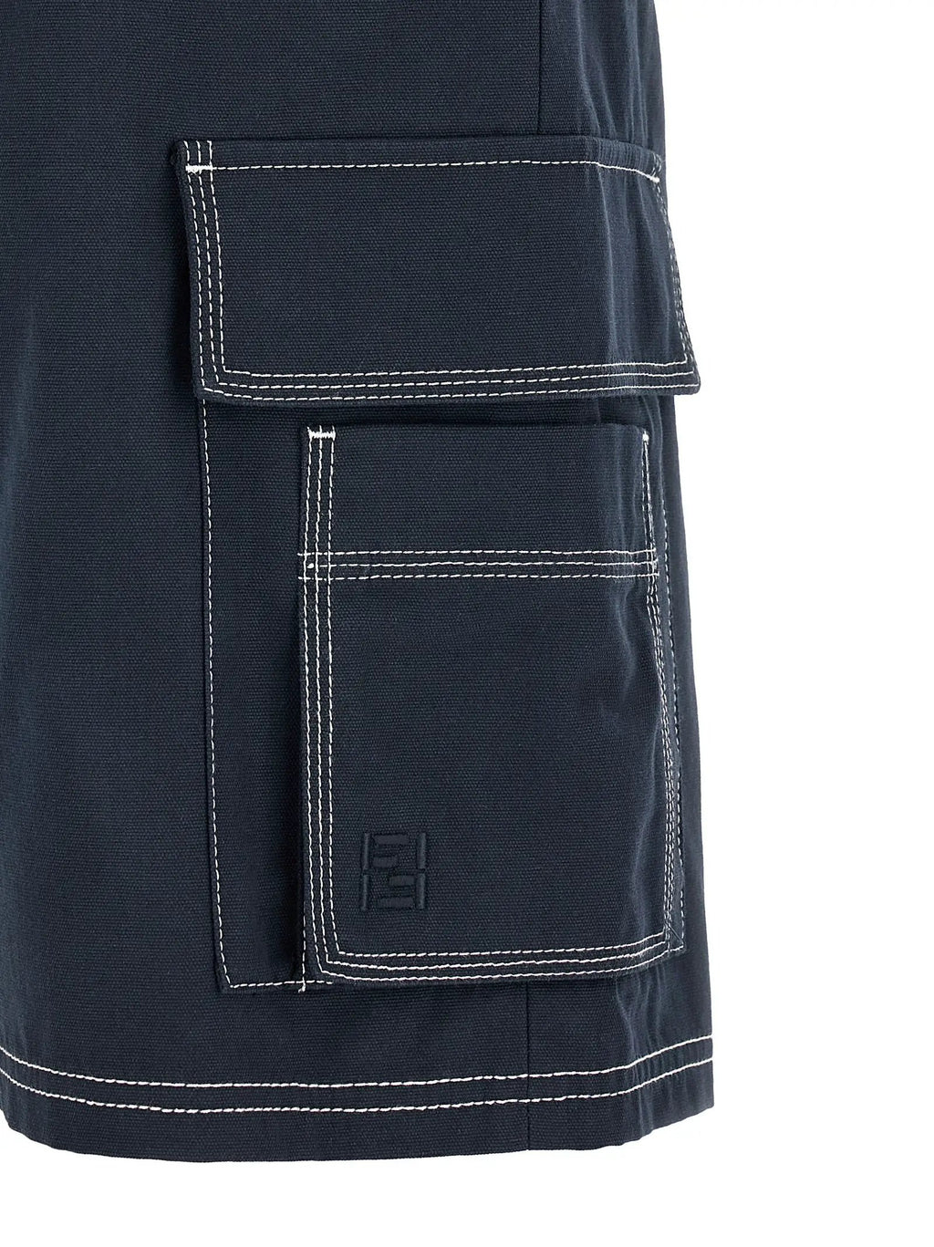 Short bermuda en coton bleu Fendi
