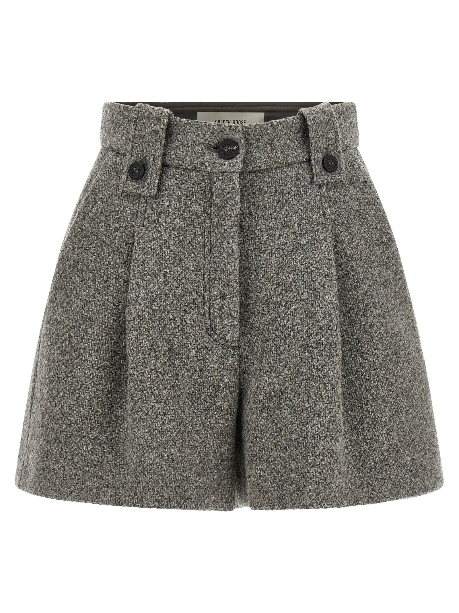 Golden Goose Gray Virgin Wool Bermuda Shorts