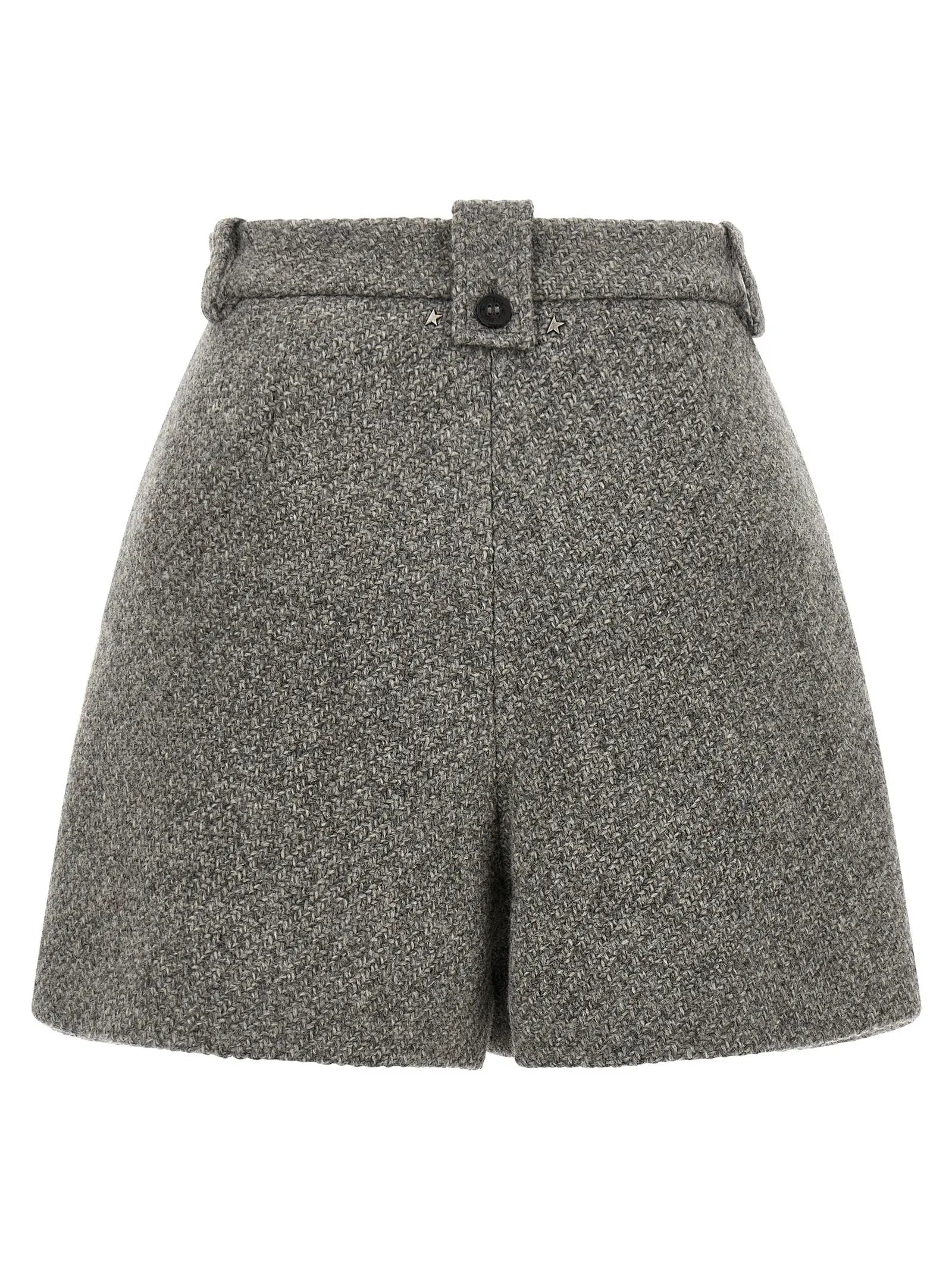 Golden Goose Gray Virgin Wool Bermuda Shorts