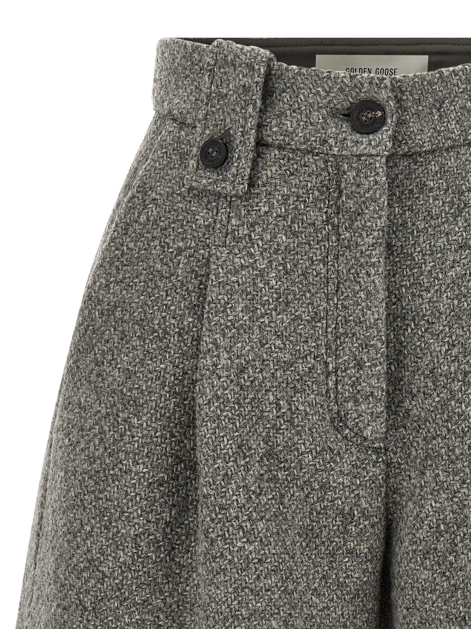 Golden Goose Gray Virgin Wool Bermuda Shorts