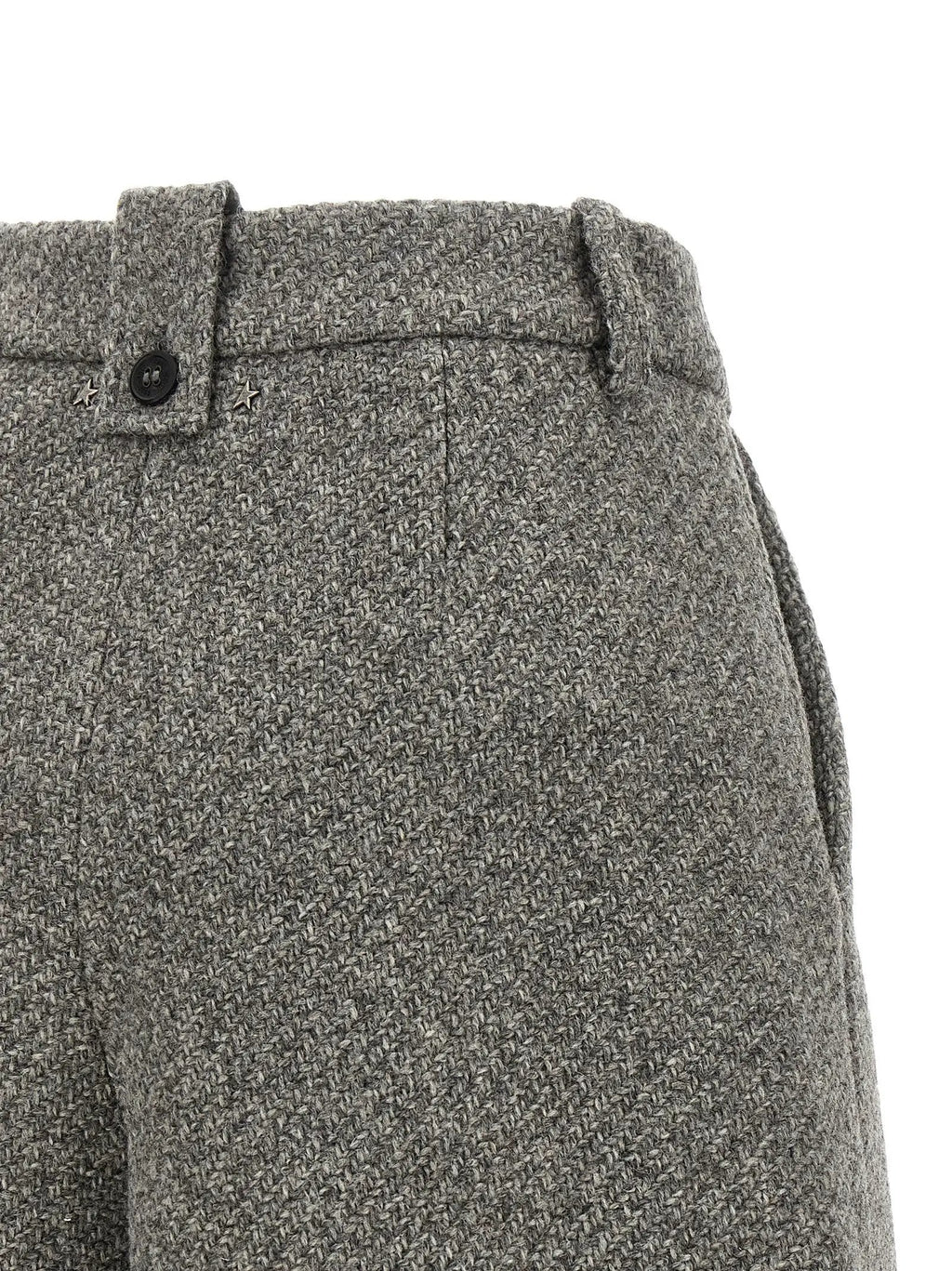 Golden Goose Gray Virgin Wool Bermuda Shorts