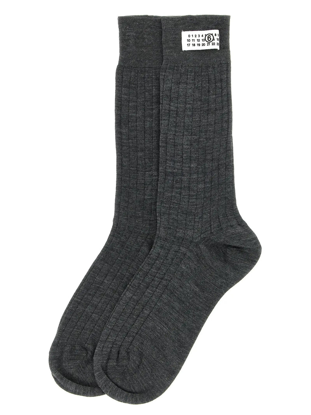 MM6 Maison Margiela Chaussettes en Laine Grises