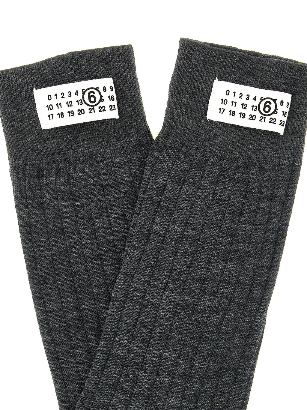 MM6 Maison Margiela Chaussettes en Laine Grises