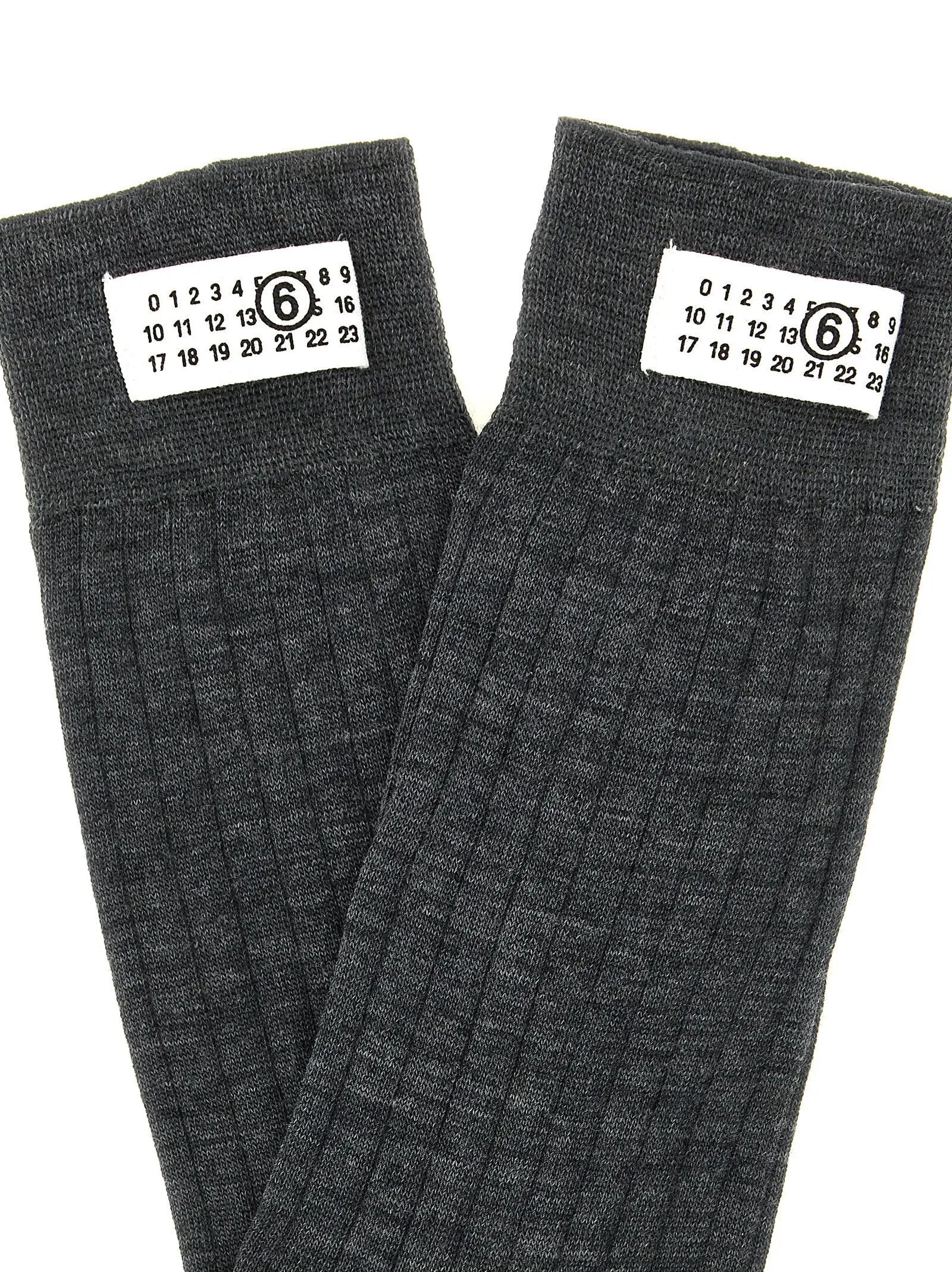 MM6 Maison Margiela Chaussettes en Laine Grises