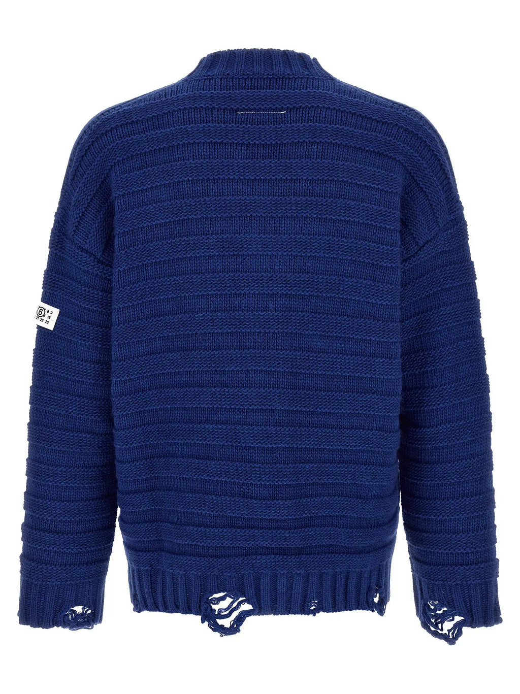 Gilet en laine vierge bleu MM6 Maison Margiela