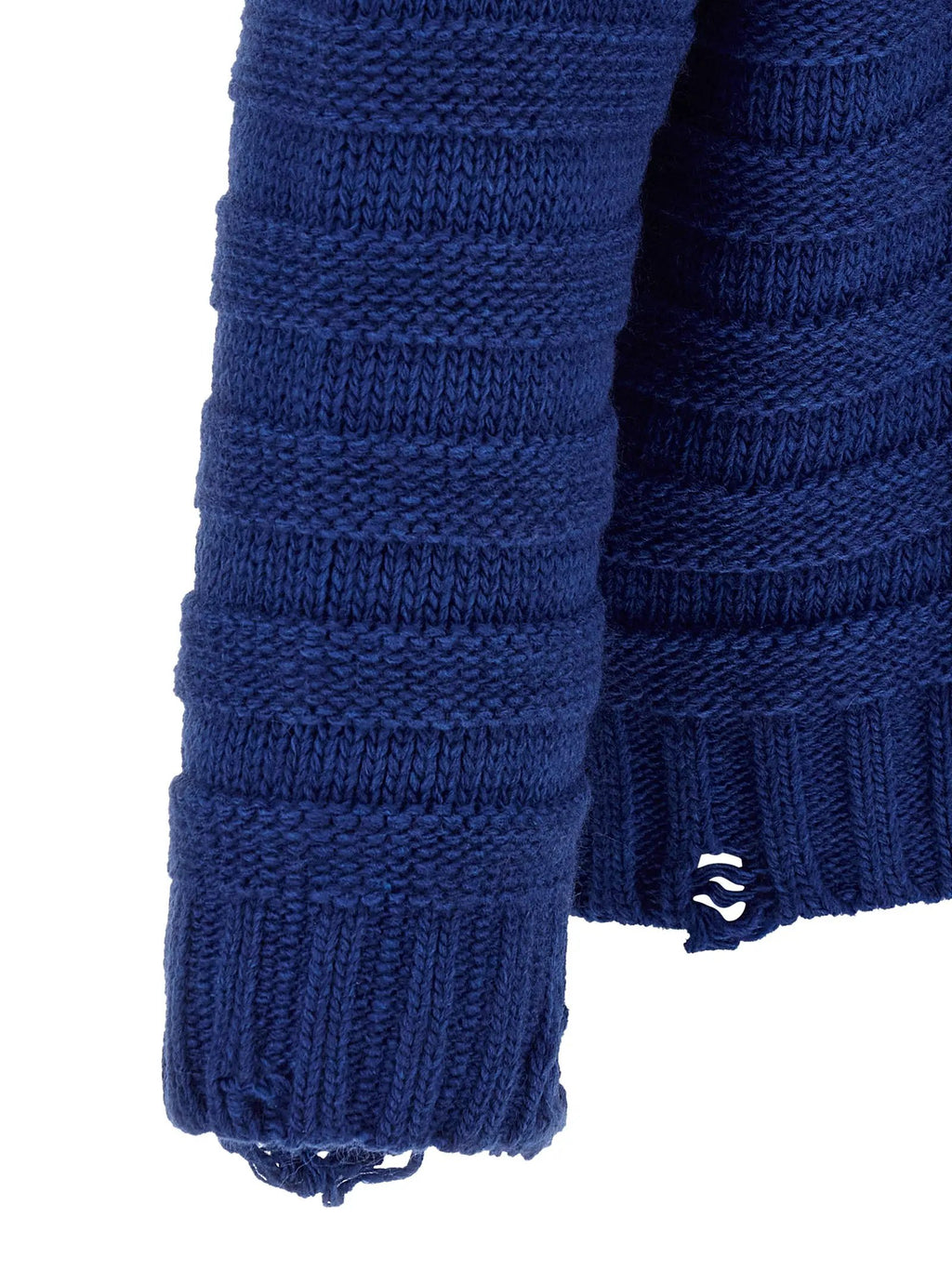Gilet en laine vierge bleu MM6 Maison Margiela