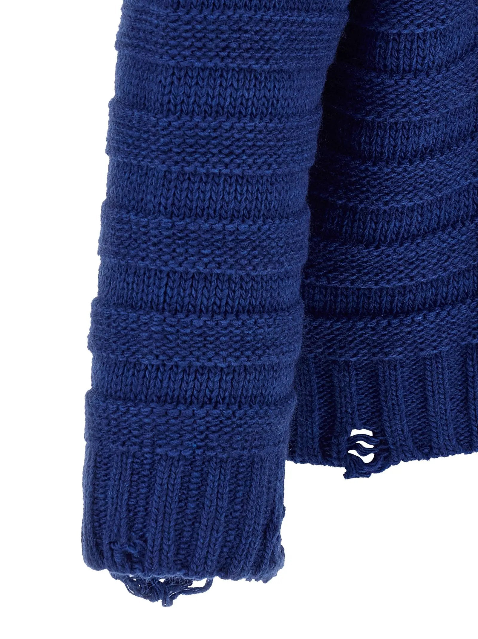 Gilet en laine vierge bleu MM6 Maison Margiela