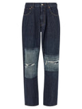 MM6 Maison Margiela Blue Cotton Straight-Leg Jeans