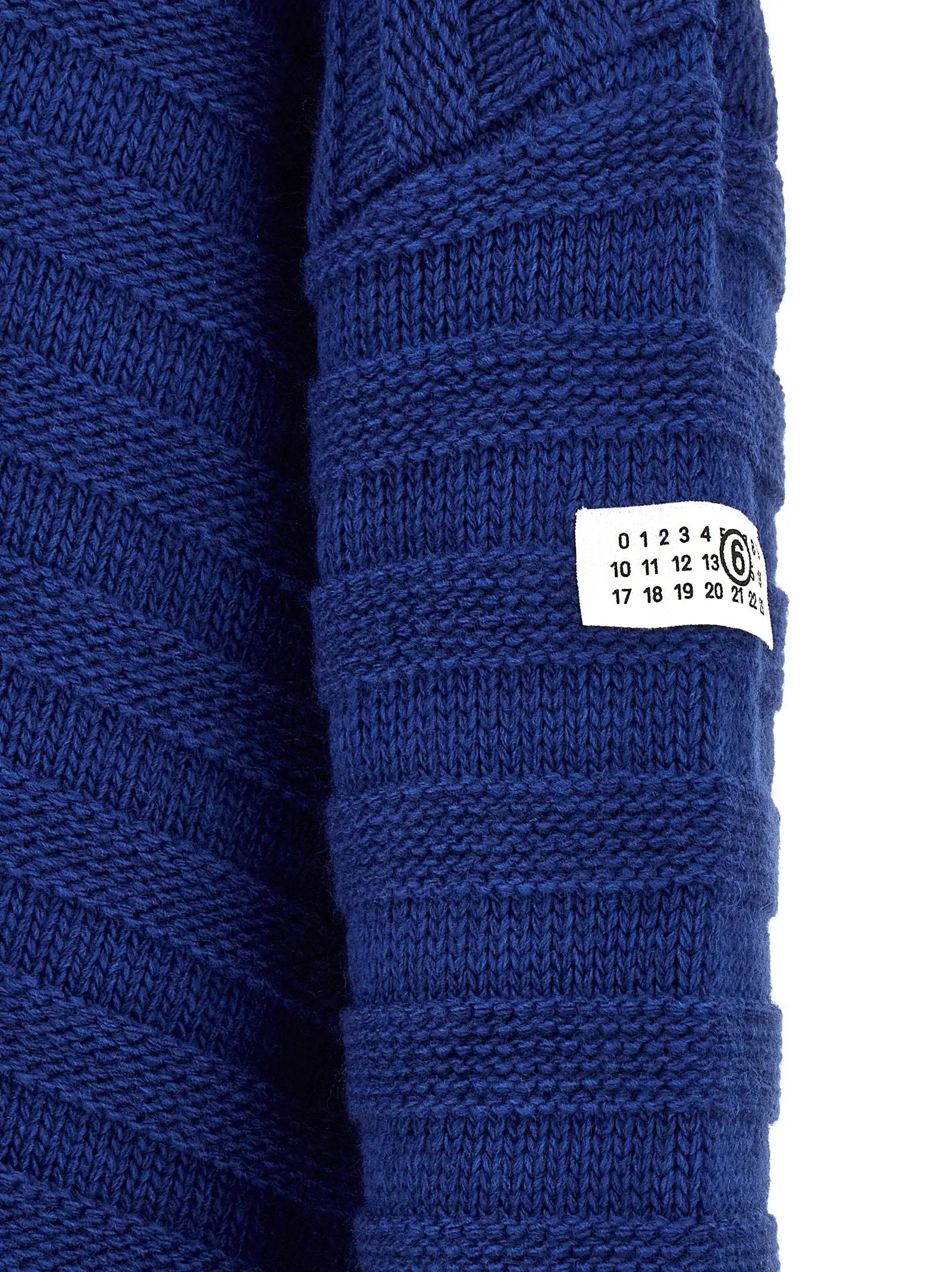 Gilet en laine vierge bleu MM6 Maison Margiela