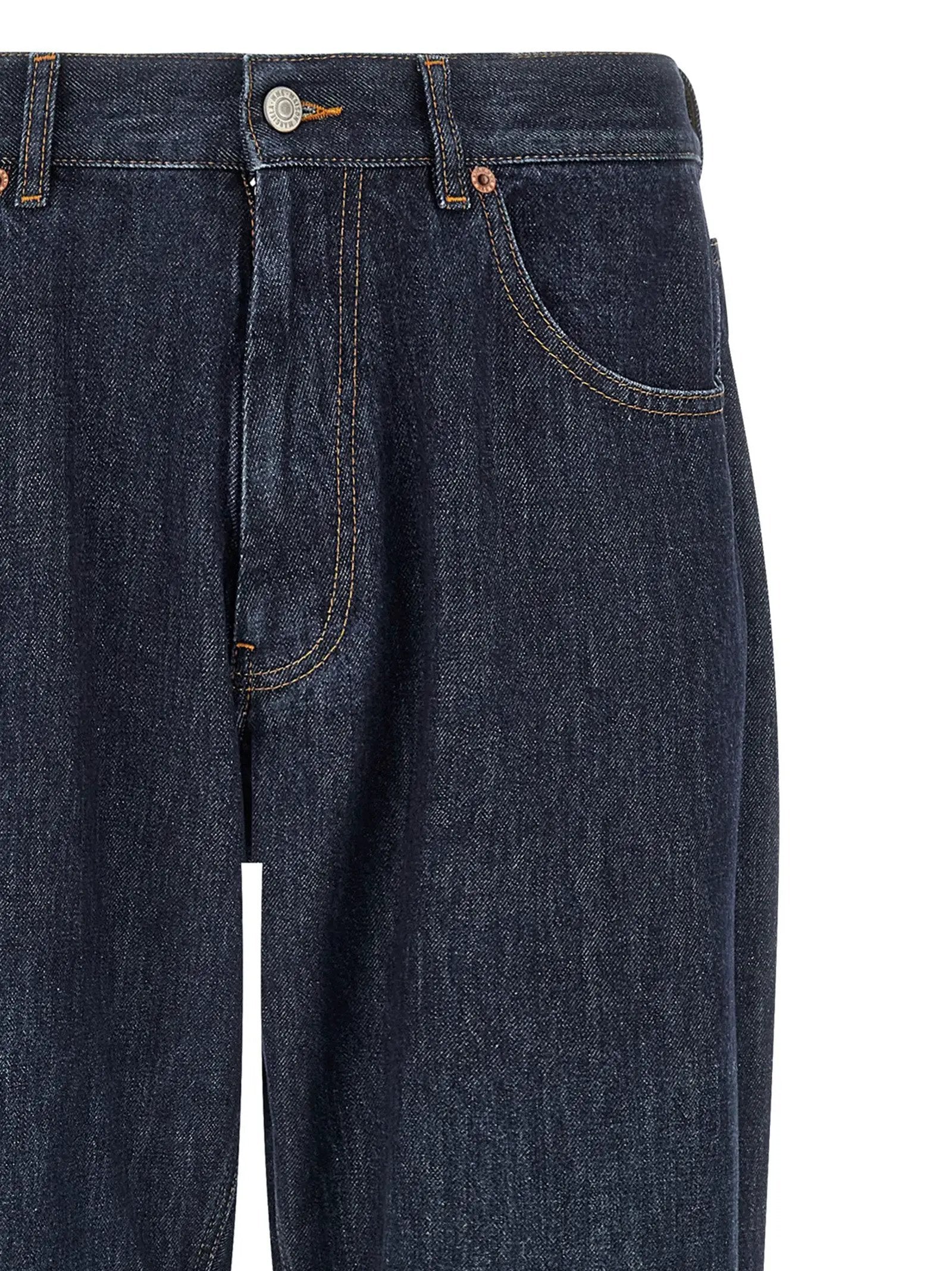 MM6 Maison Margiela Blue Cotton Straight-Leg Jeans