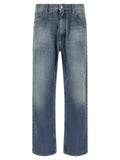 MM6 Maison Margiela Blue Cotton Straight-Leg Jeans