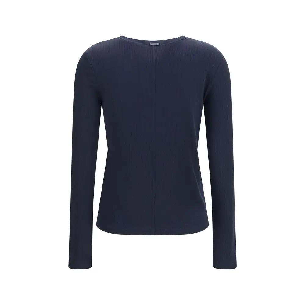 Sweat-shirt en lyocell bleu Max Mara