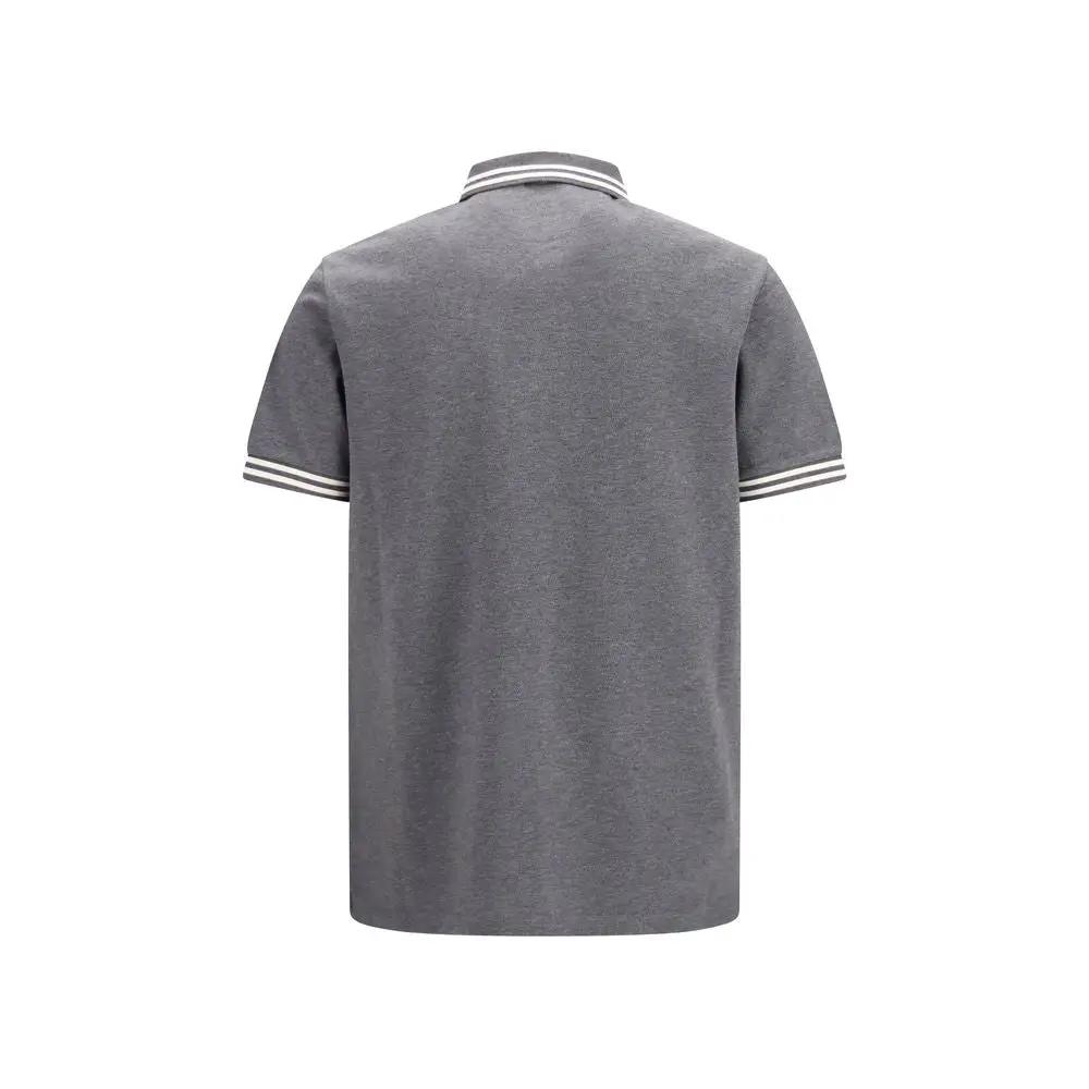 Polo Moncler en coton gris