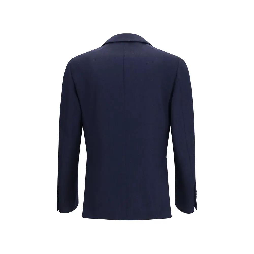 Veste Lardini en laine bleu Oves Aries