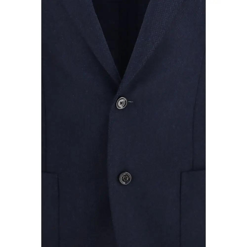 Veste Lardini en laine bleu Oves Aries