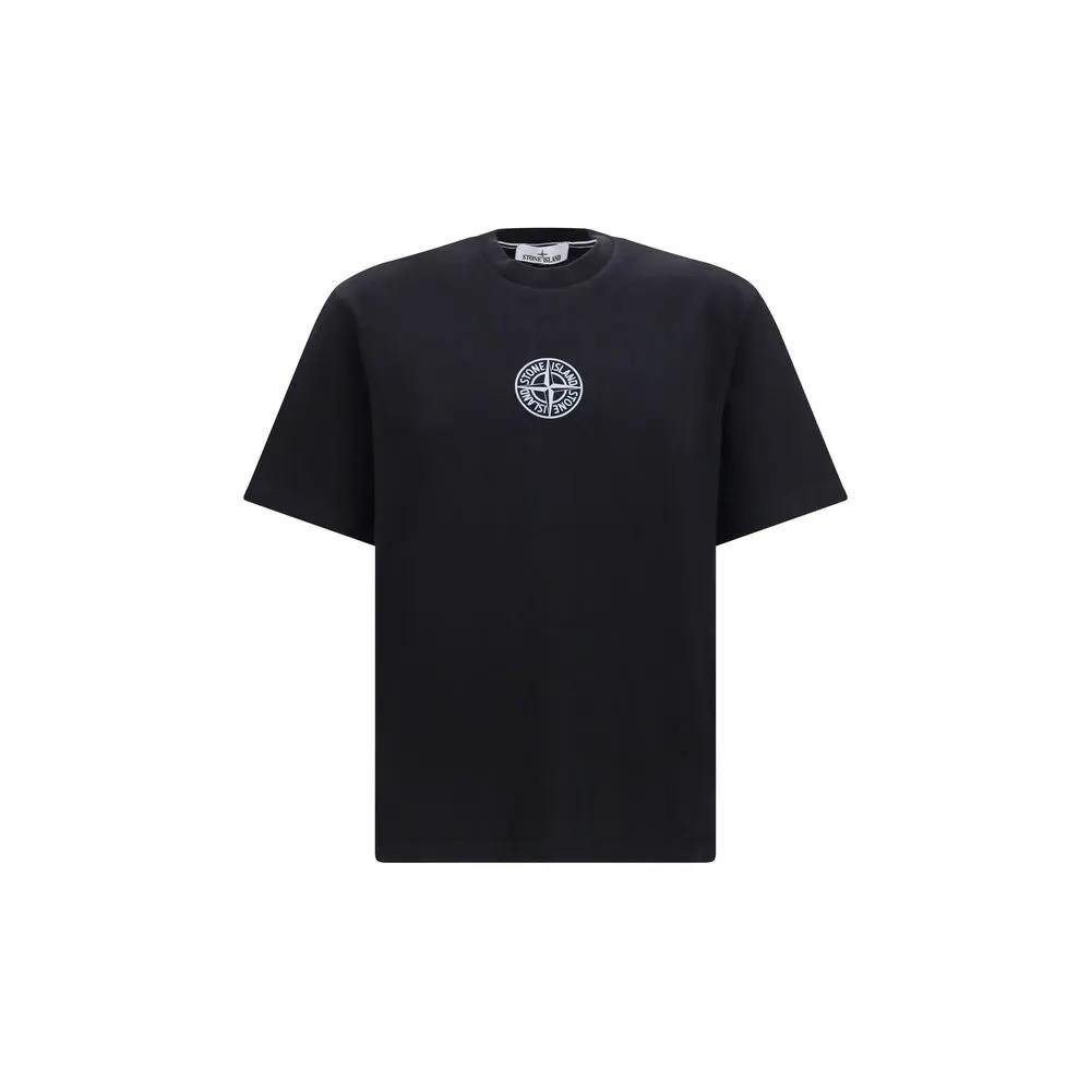 T-shirt noir en coton Stone Island
