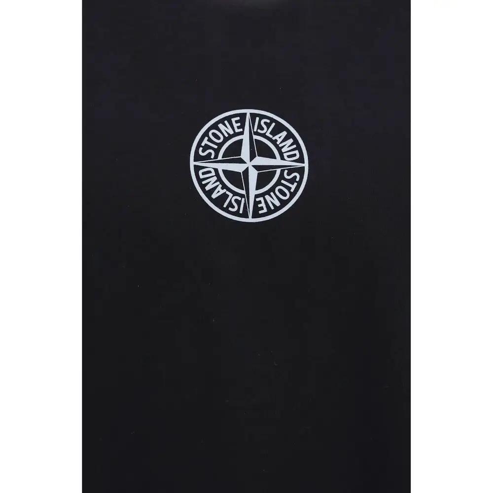 T-shirt noir en coton Stone Island